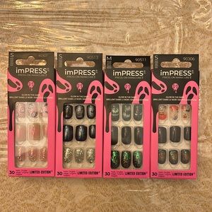 NIB imPRESS Nails Halloween Limited Edition Press On Nails- 4pk